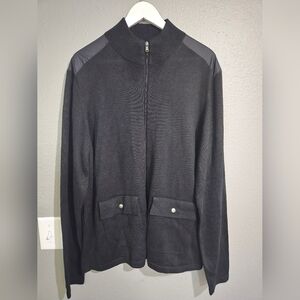 MICHAEL Michael Kors Black Wool Blend Zip Up Sweatet XL